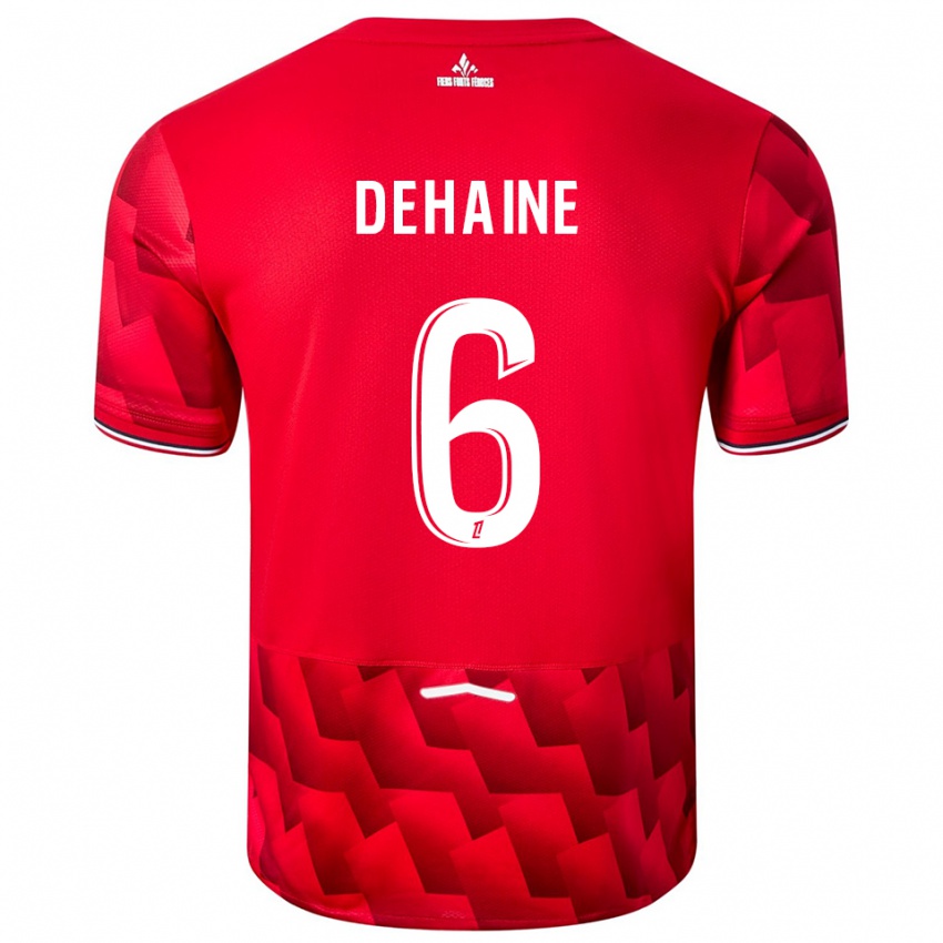 נשים אקסל דהאין #6 אדום לבן ג'רזי ביתית 2025/26 חולצה קצרה