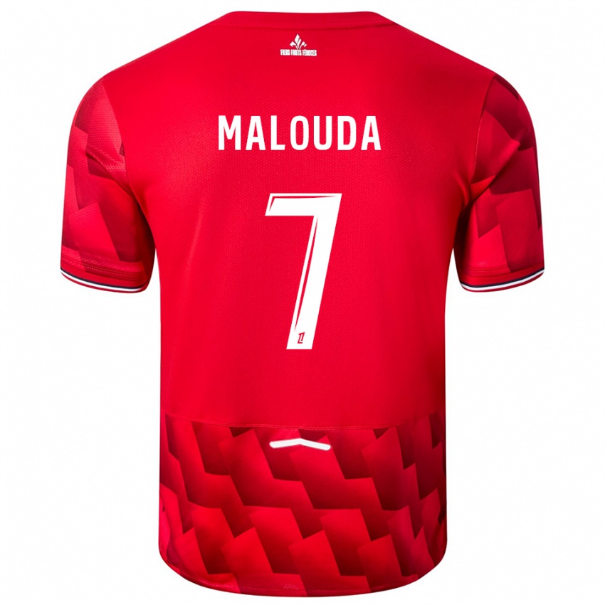נשים ארון מאלודה #7 אדום לבן ג'רזי ביתית 2025/26 חולצה קצרה