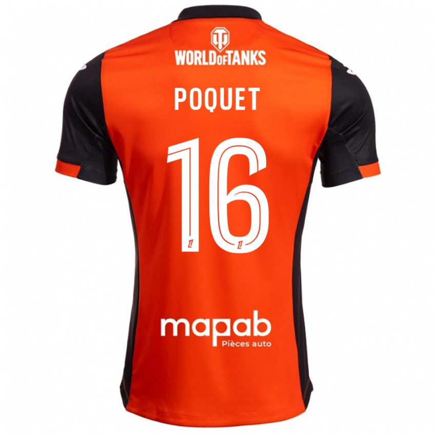 נשים Camille Poquet #16 שחור כתום ג'רזי ביתית 2025/26 חולצה קצרה