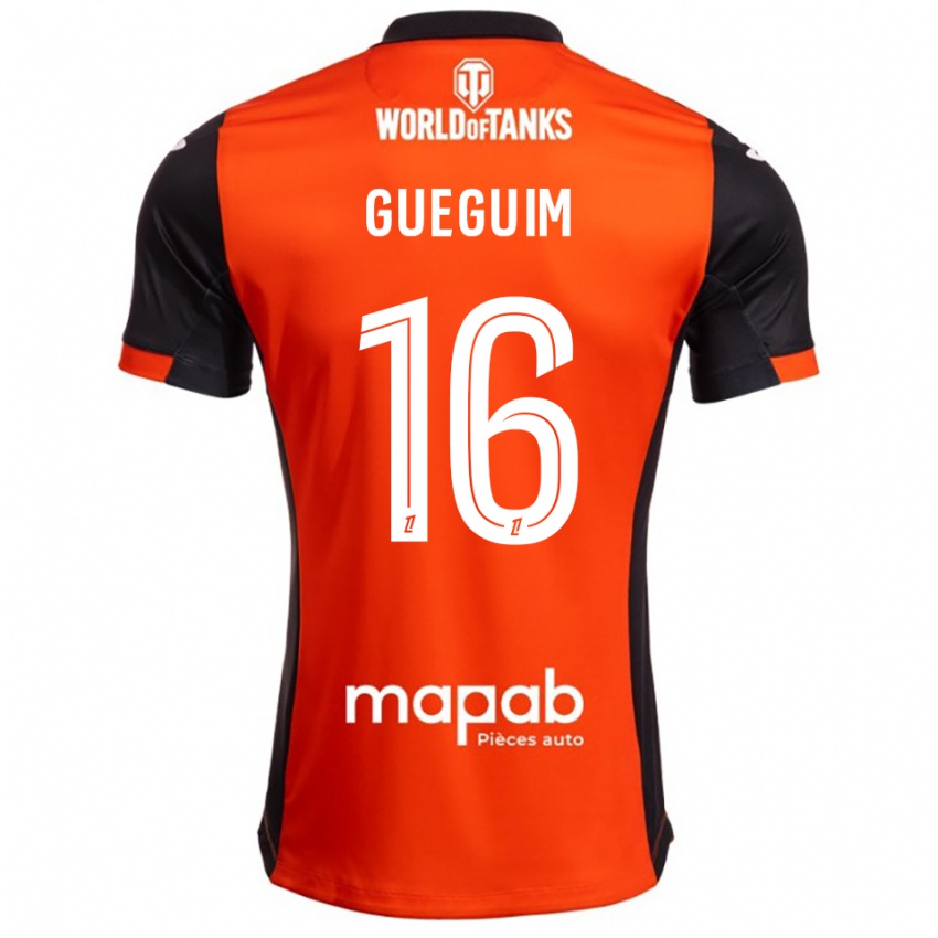 נשים Guirone Gueguim #16 שחור כתום ג'רזי ביתית 2025/26 חולצה קצרה