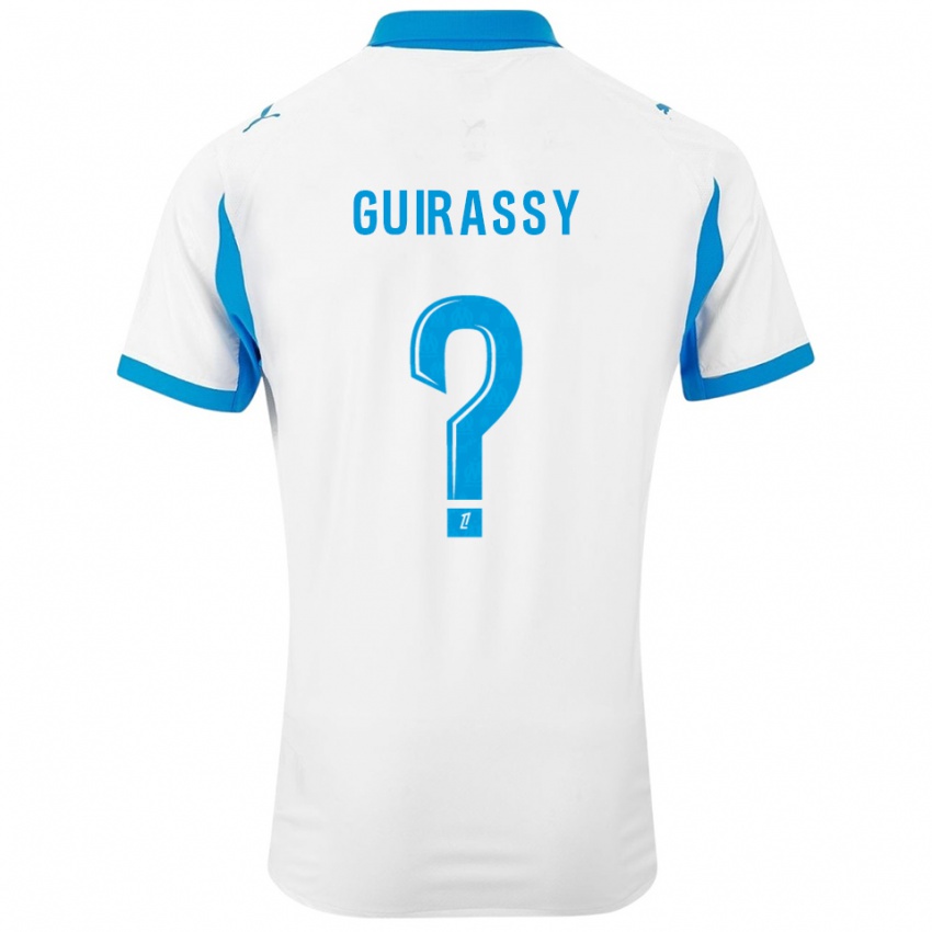 נשים Moctar Guirassy #0 לבן תכלת ג'רזי ביתית 2025/26 חולצה קצרה
