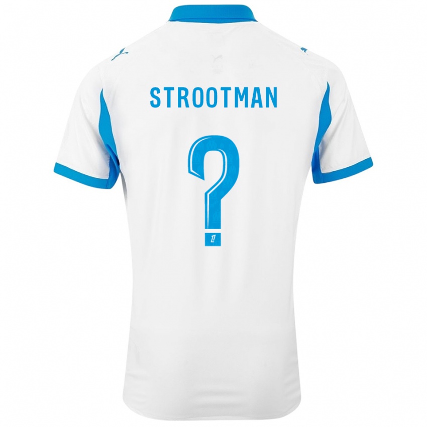 נשים קווין סטרוטמן #0 לבן תכלת ג'רזי ביתית 2025/26 חולצה קצרה