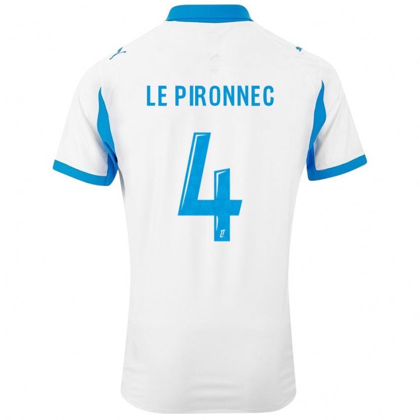 נשים Kélian Le Pironnec #4 לבן תכלת ג'רזי ביתית 2025/26 חולצה קצרה