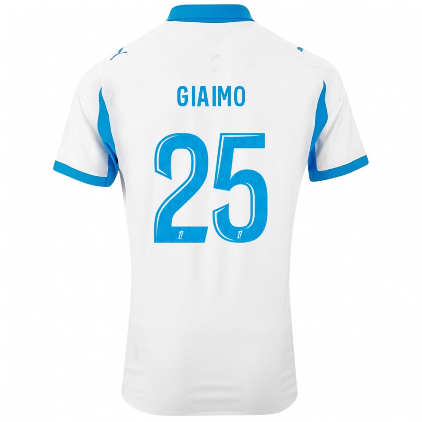 נשים קרלה גיאמו #25 לבן תכלת ג'רזי ביתית 2025/26 חולצה קצרה