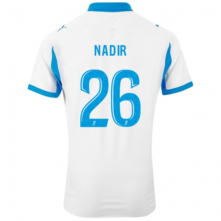 נשים Bilal Nadir #26 לבן תכלת ג'רזי ביתית 2025/26 חולצה קצרה