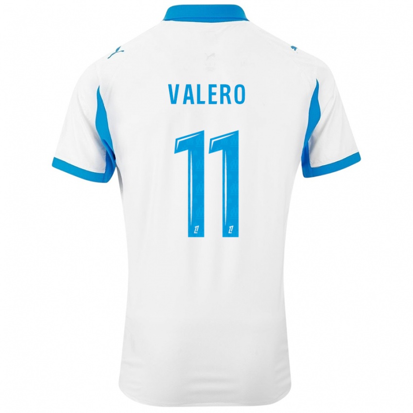 נשים Antoine Valero #11 לבן תכלת ג'רזי ביתית 2025/26 חולצה קצרה