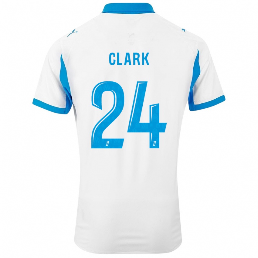נשים Ashley Clark #24 לבן תכלת ג'רזי ביתית 2025/26 חולצה קצרה