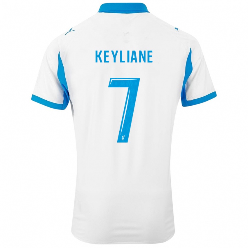 נשים Keyliane Abdallah #7 לבן תכלת ג'רזי ביתית 2025/26 חולצה קצרה