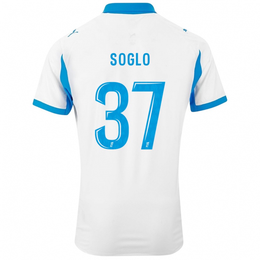 נשים Emran Soglo #37 לבן תכלת ג'רזי ביתית 2025/26 חולצה קצרה