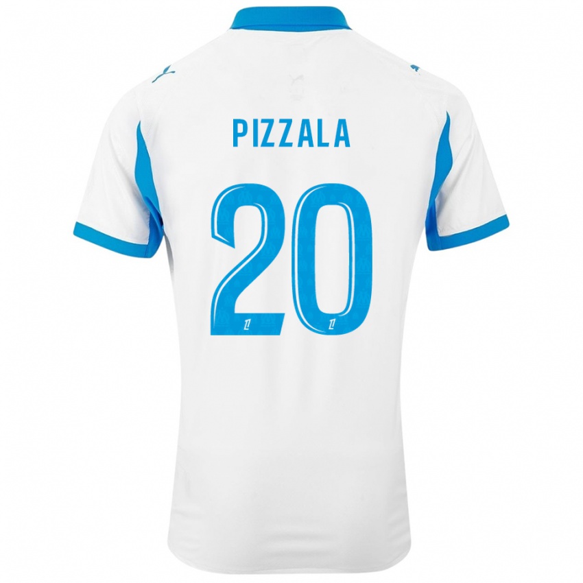 נשים קרוליין פיצלה #20 לבן תכלת ג'רזי ביתית 2025/26 חולצה קצרה