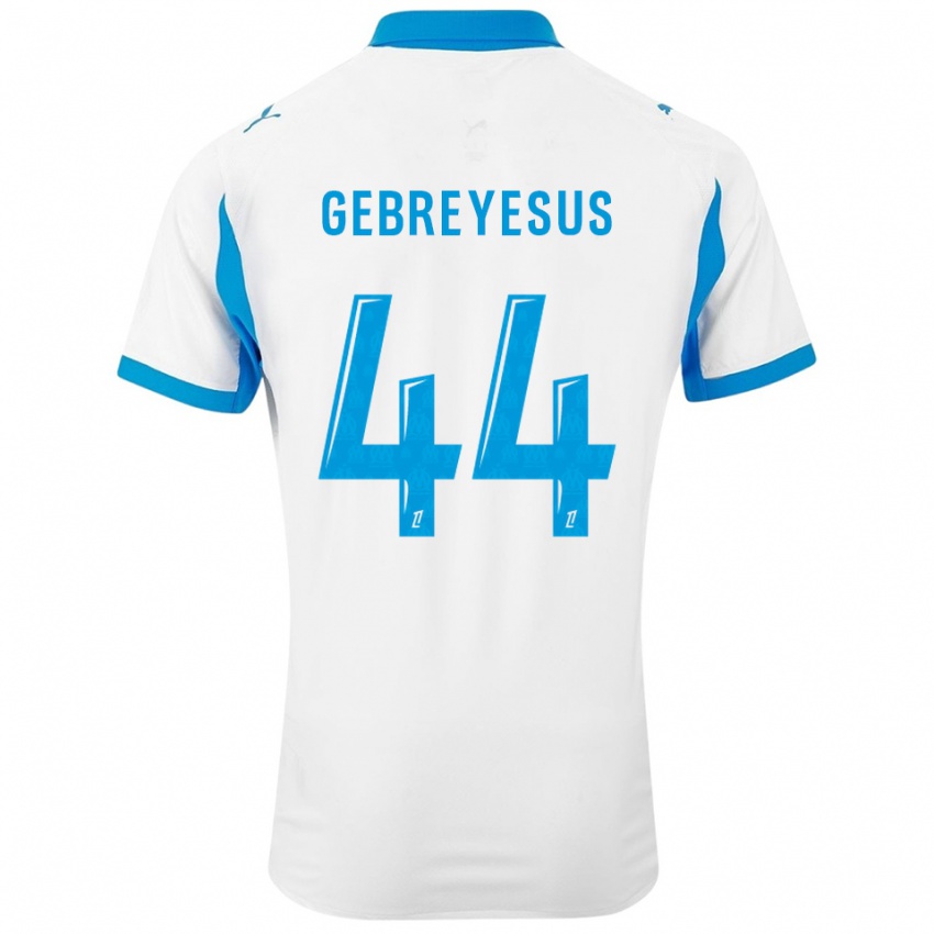 נשים אסי גברייסוס #44 לבן תכלת ג'רזי ביתית 2025/26 חולצה קצרה