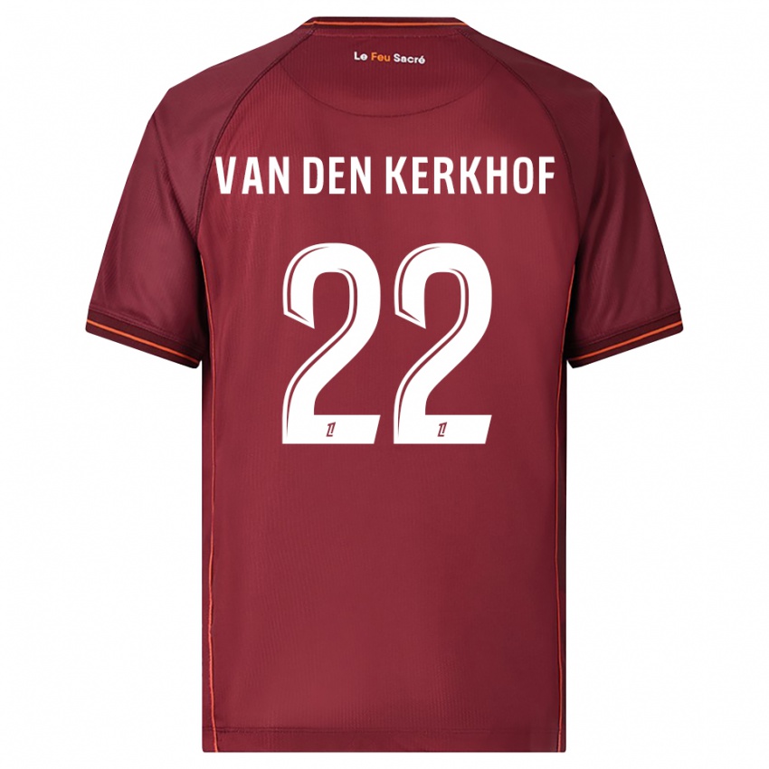 נשים קווין ואן דן קרקהוף #22 בורדו לבן ג'רזי ביתית 2025/26 חולצה קצרה