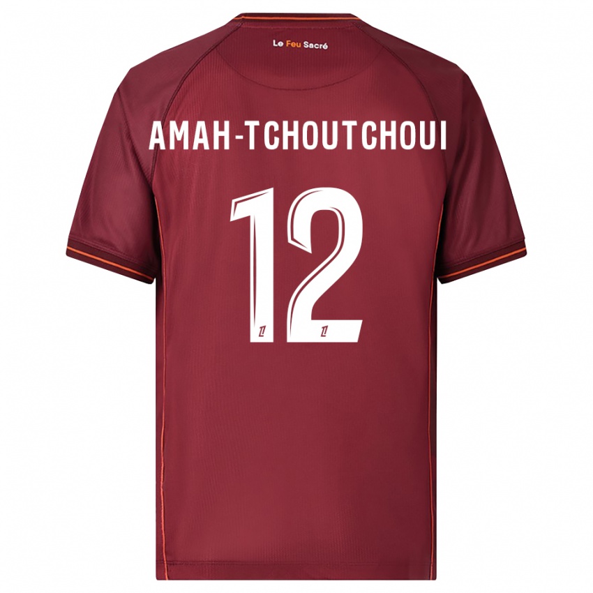 נשים Marco Amah-Tchoutchoui #12 בורדו לבן ג'רזי ביתית 2025/26 חולצה קצרה