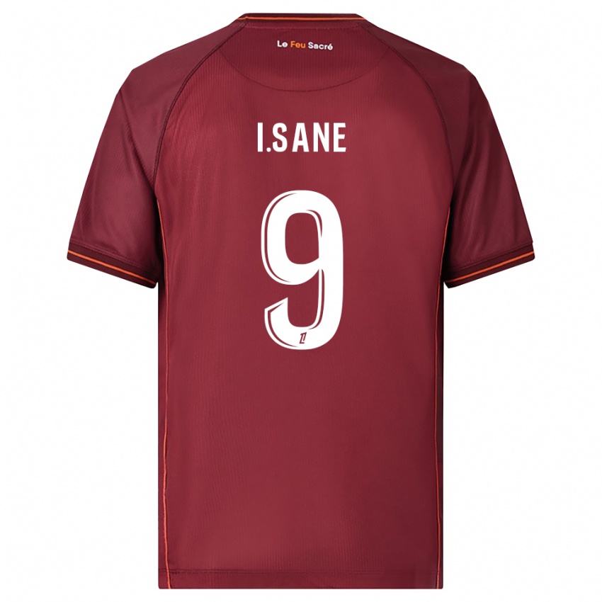 נשים Ibou Sané #9 בורדו לבן ג'רזי ביתית 2025/26 חולצה קצרה