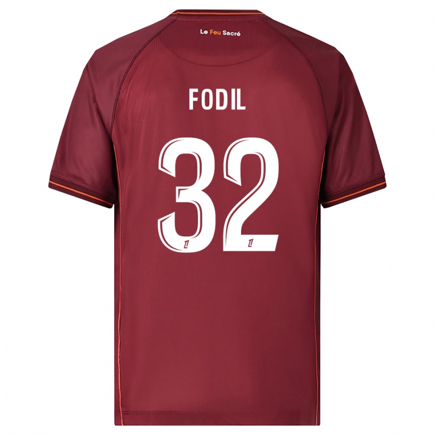 נשים Maria Fodil #32 בורדו לבן ג'רזי ביתית 2025/26 חולצה קצרה