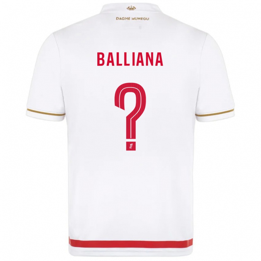 נשים David Balliana #0 אדום לבן ג'רזי ביתית 2025/26 חולצה קצרה