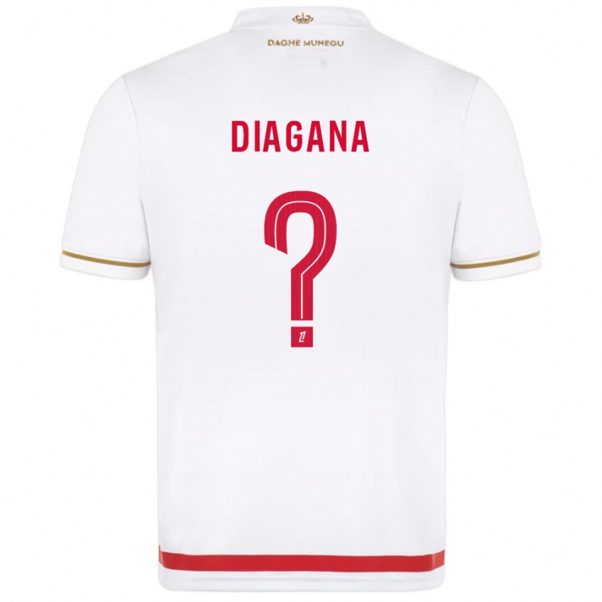 נשים Abdoulaye Diagana #0 אדום לבן ג'רזי ביתית 2025/26 חולצה קצרה