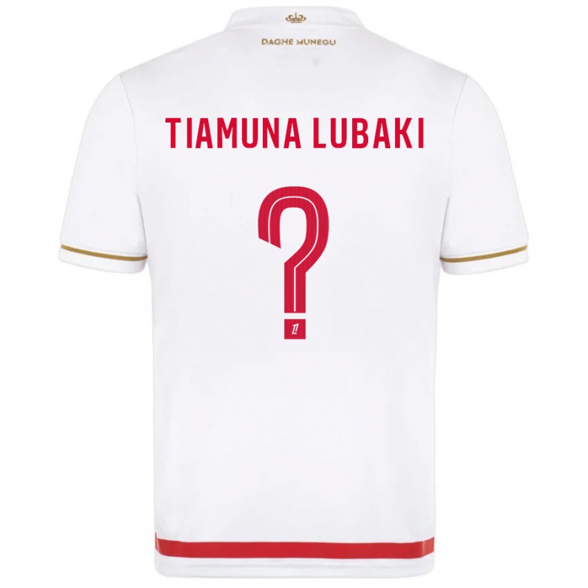 נשים Loïc Tiamuna Lubaki #0 אדום לבן ג'רזי ביתית 2025/26 חולצה קצרה