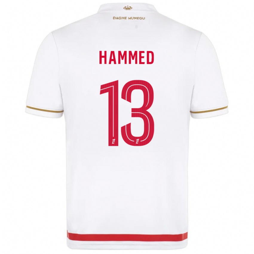 נשים Maher Hammed #13 אדום לבן ג'רזי ביתית 2025/26 חולצה קצרה
