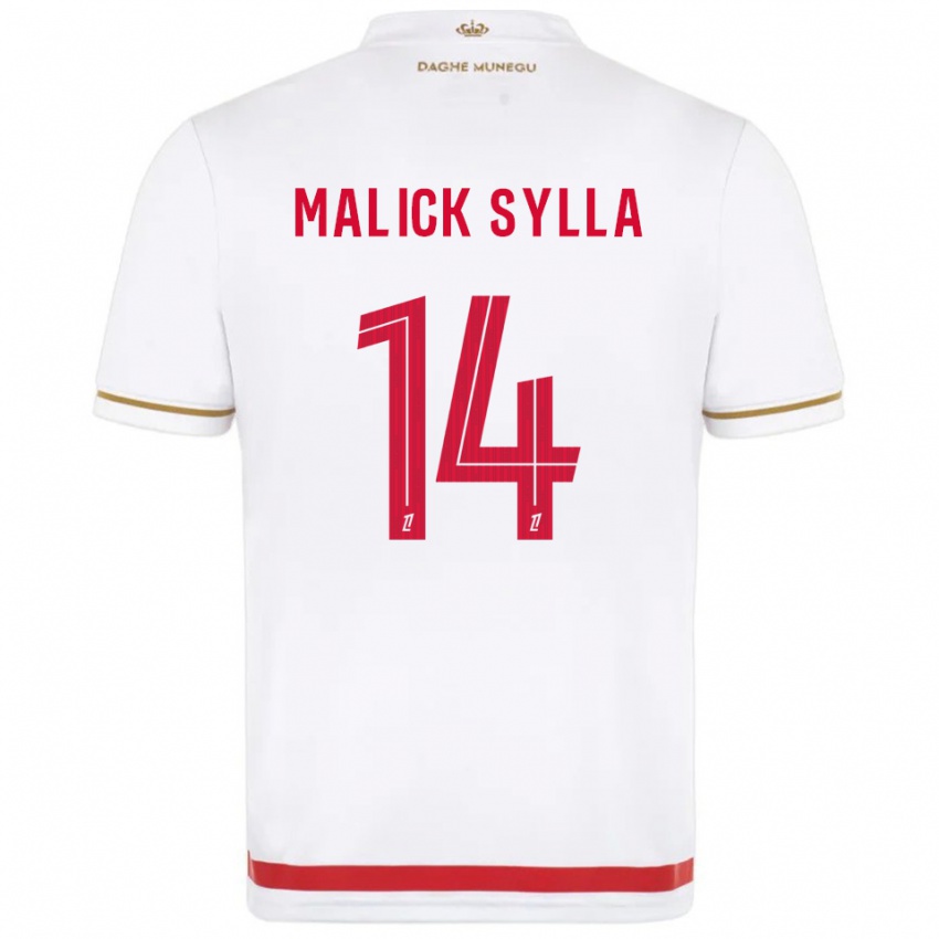 נשים Malick Sylla #14 אדום לבן ג'רזי ביתית 2025/26 חולצה קצרה