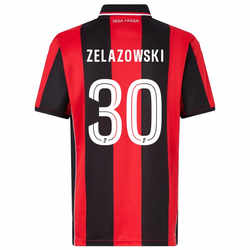 נשים בארטוס זלזובסקי #30 אדום שחור ג'רזי ביתית 2025/26 חולצה קצרה