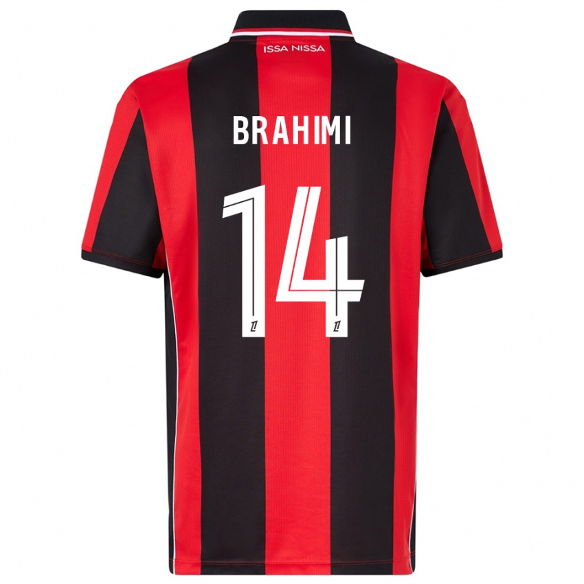 נשים בילאל ברהימי #14 אדום שחור ג'רזי ביתית 2025/26 חולצה קצרה