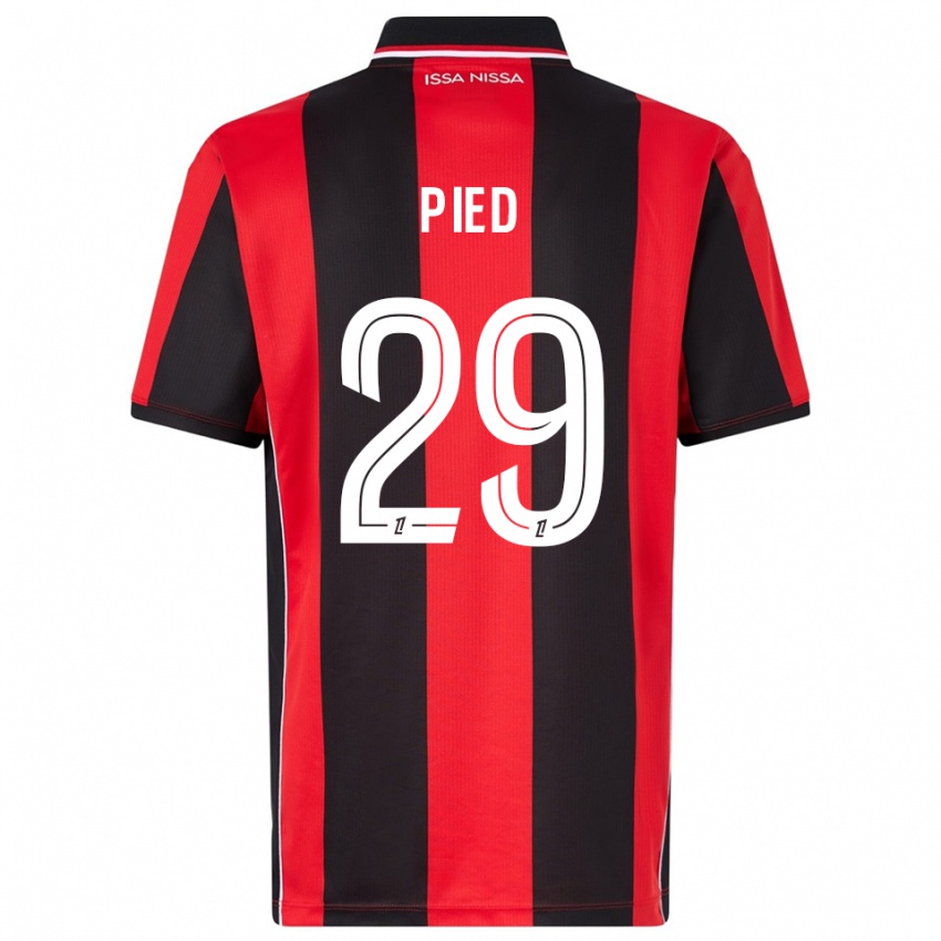 נשים ג'רמי פיאד #29 אדום שחור ג'רזי ביתית 2025/26 חולצה קצרה
