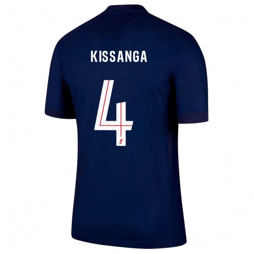 נשים Hugo Kissanga #4 כחול נייבי אדום ג'רזי ביתית 2025/26 חולצה קצרה