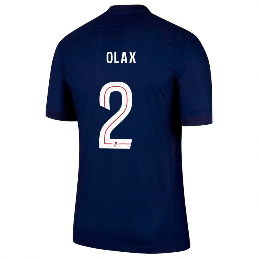 נשים Djamy Olax #2 כחול נייבי אדום ג'רזי ביתית 2025/26 חולצה קצרה