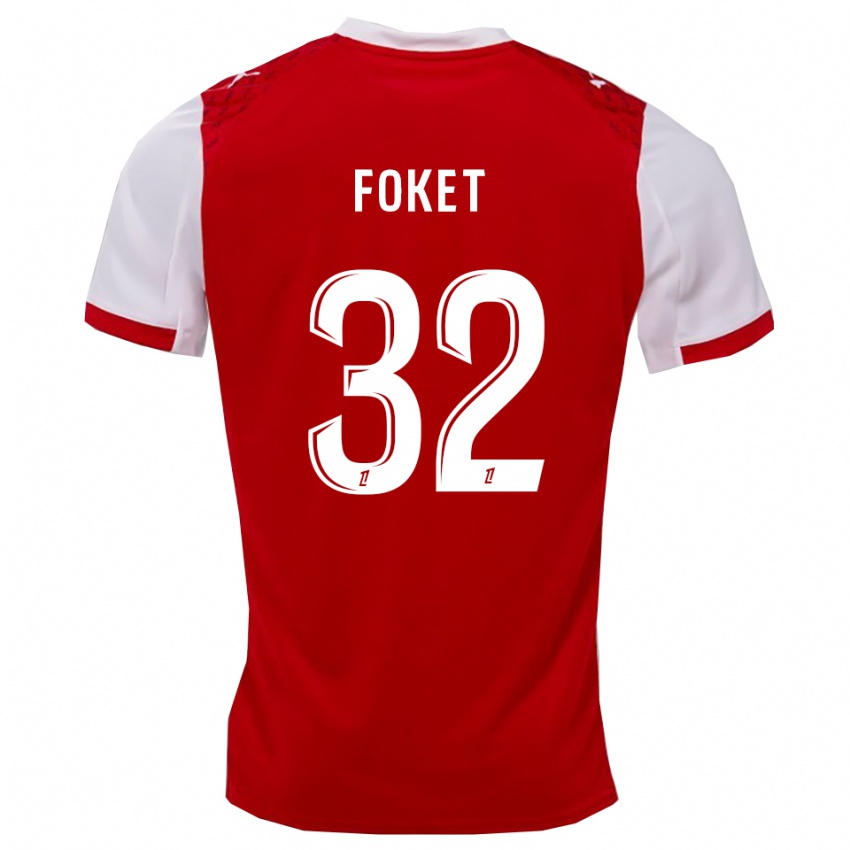 נשים ומאס פוקט #32 אדום לבן ג'רזי ביתית 2025/26 חולצה קצרה