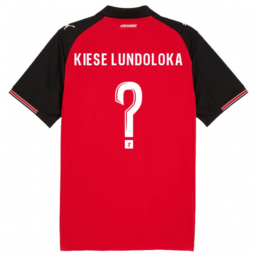 נשים Jeanslor Kiese Lundoloka #0 אדום שחור ג'רזי ביתית 2025/26 חולצה קצרה