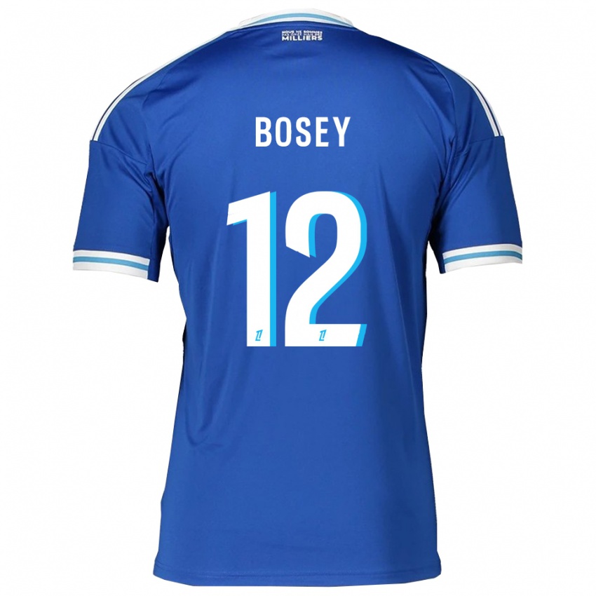 נשים Jean-Baptiste Bosey #12 כחול לבן ג'רזי ביתית 2025/26 חולצה קצרה