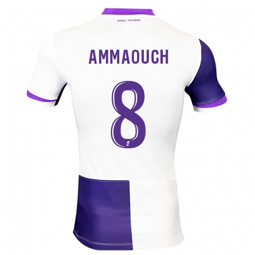 נשים Aymen Ammaouch #8 סגול לבן ג'רזי ביתית 2025/26 חולצה קצרה