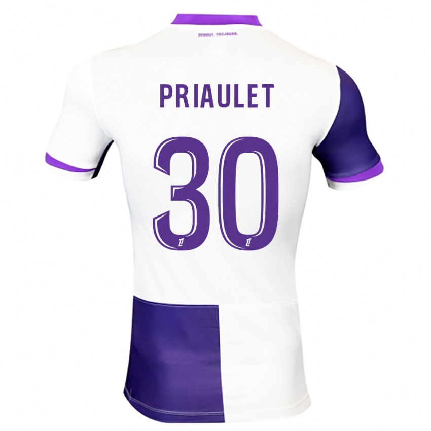נשים Anaïs Priaulet #30 סגול לבן ג'רזי ביתית 2025/26 חולצה קצרה
