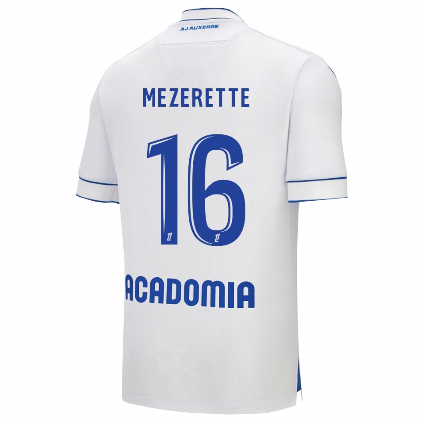 נשים Louis Mezerette #16 לבן כחול ג'רזי ביתית 2025/26 חולצה קצרה