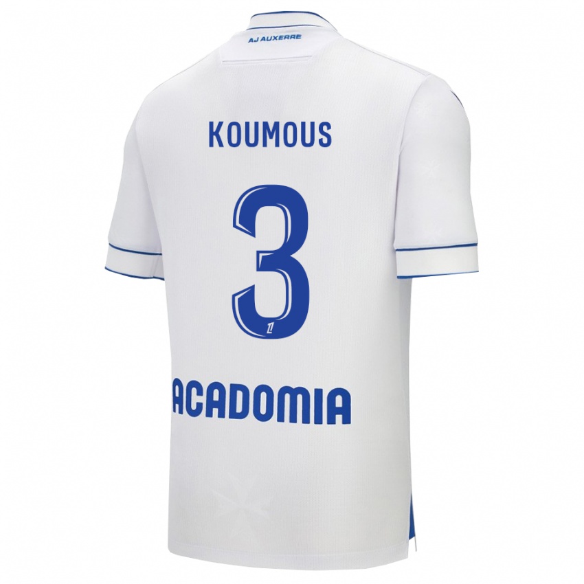 נשים Ken Koumous #3 לבן כחול ג'רזי ביתית 2025/26 חולצה קצרה