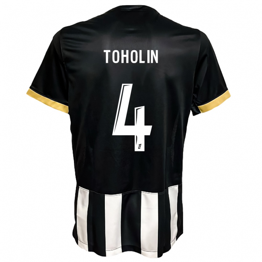 נשים Abdine Toholin #4 שחור לבן ג'רזי ביתית 2025/26 חולצה קצרה