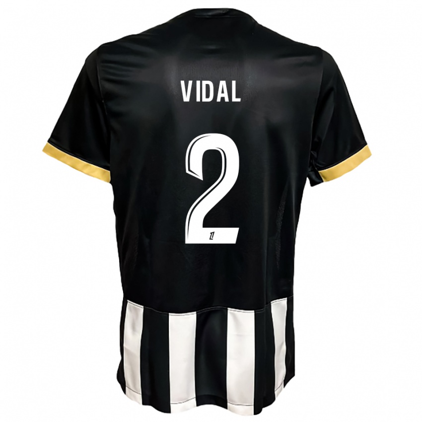 נשים Abdaiyaan Vidal #2 שחור לבן ג'רזי ביתית 2025/26 חולצה קצרה