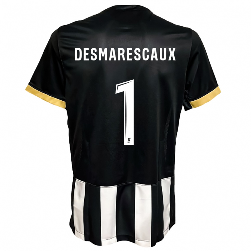 נשים Émile Desmarescaux #1 שחור לבן ג'רזי ביתית 2025/26 חולצה קצרה