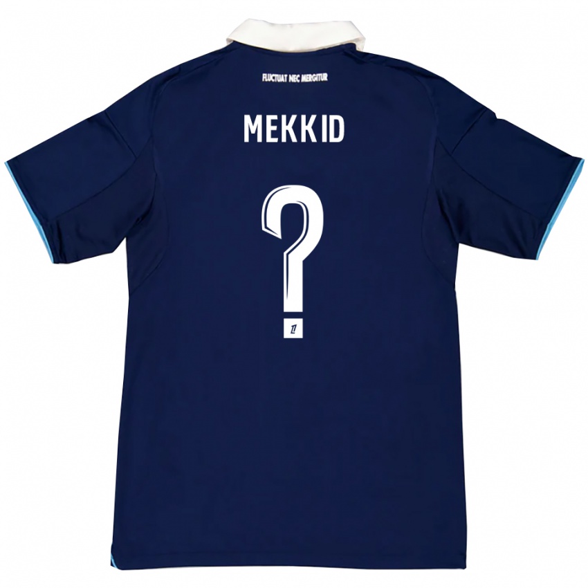 נשים Ayoub Mekkid #0 כחול כהה לבן ג'רזי ביתית 2025/26 חולצה קצרה