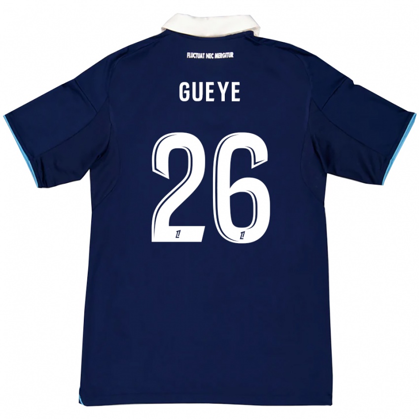 נשים Lamine Gueye #26 כחול כהה לבן ג'רזי ביתית 2025/26 חולצה קצרה