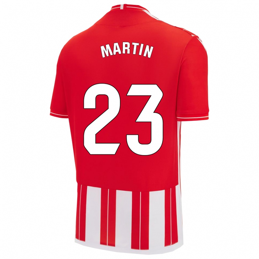 נשים הוגו מרטין #23 אדום לבן ג'רזי ביתית 2025/26 חולצה קצרה