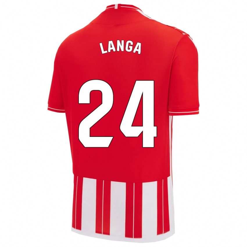 נשים ברונו לנגה #24 אדום לבן ג'רזי ביתית 2025/26 חולצה קצרה
