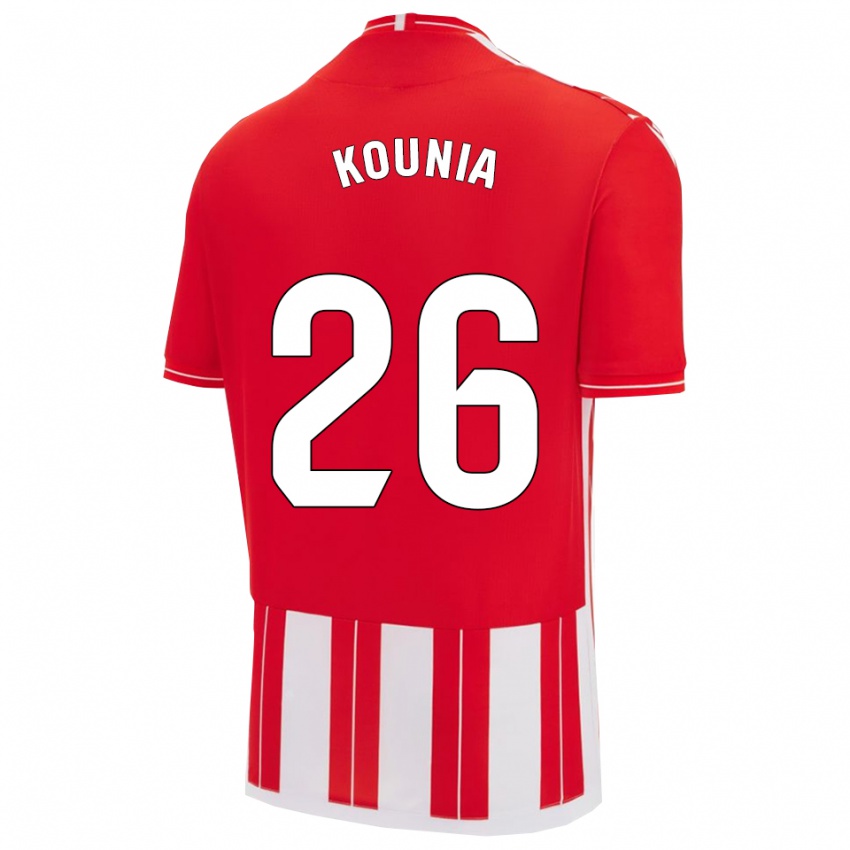 נשים Houssam Kounia #26 אדום לבן ג'רזי ביתית 2025/26 חולצה קצרה