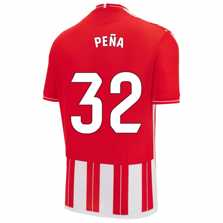 נשים Marcos Peña #32 אדום לבן ג'רזי ביתית 2025/26 חולצה קצרה