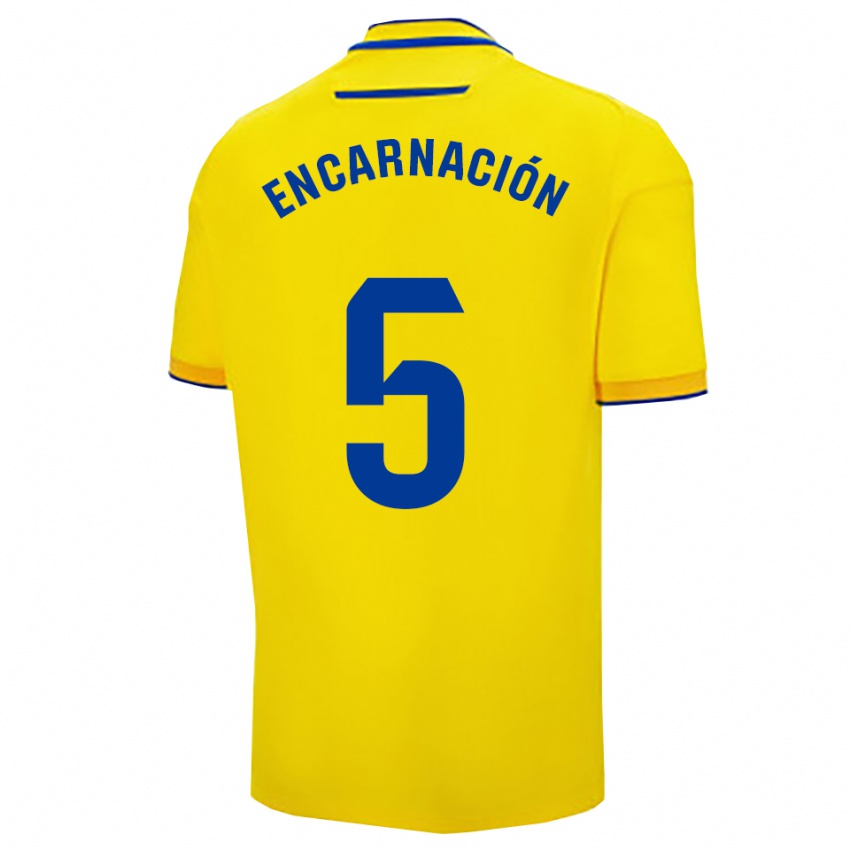 נשים Encarnación Picardo Amaya #5 צהוב נייבי ג'רזי ביתית 2025/26 חולצה קצרה