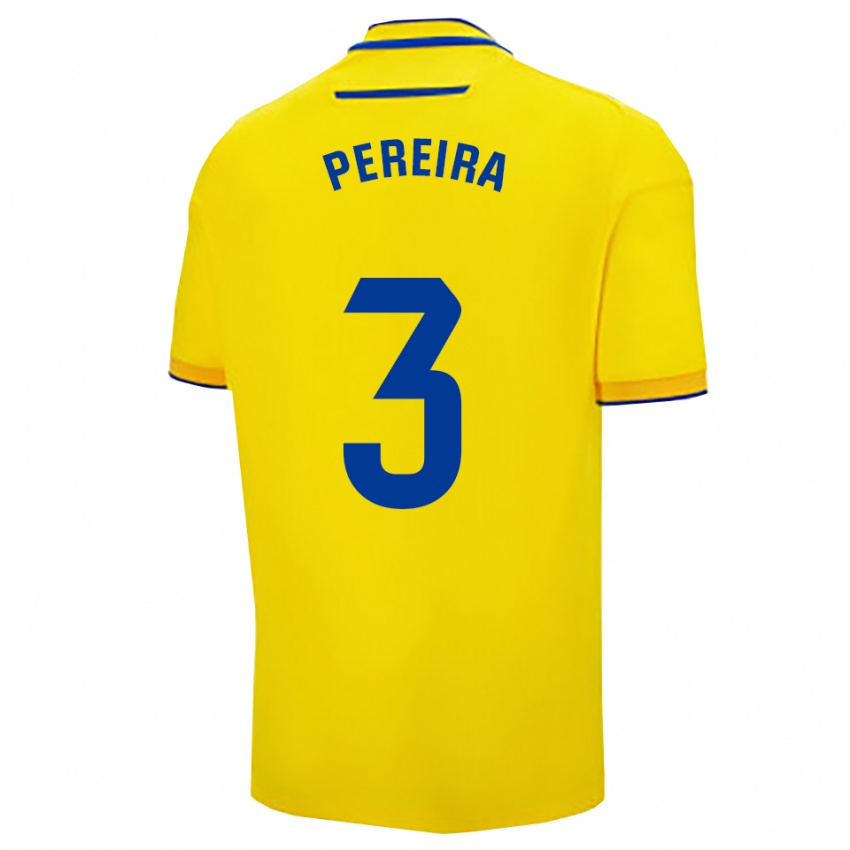 נשים ראול פריירה ורגאס #3 צהוב נייבי ג'רזי ביתית 2025/26 חולצה קצרה