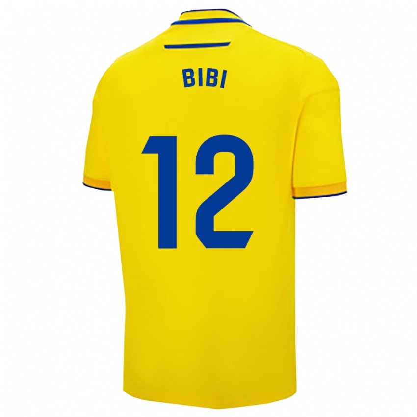 נשים Bibiana Vallín Romero #12 צהוב נייבי ג'רזי ביתית 2025/26 חולצה קצרה
