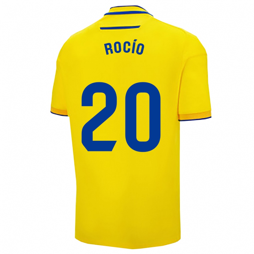 נשים Rocío Guerrero Macías #20 צהוב נייבי ג'רזי ביתית 2025/26 חולצה קצרה