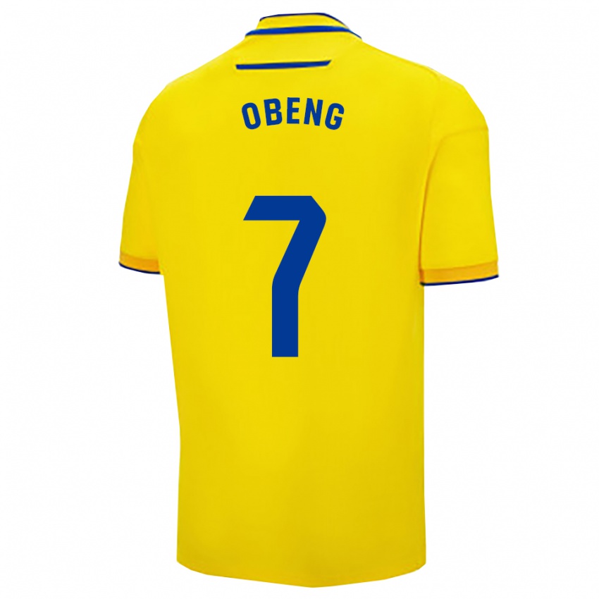 נשים Isaac Obeng #7 צהוב נייבי ג'רזי ביתית 2025/26 חולצה קצרה